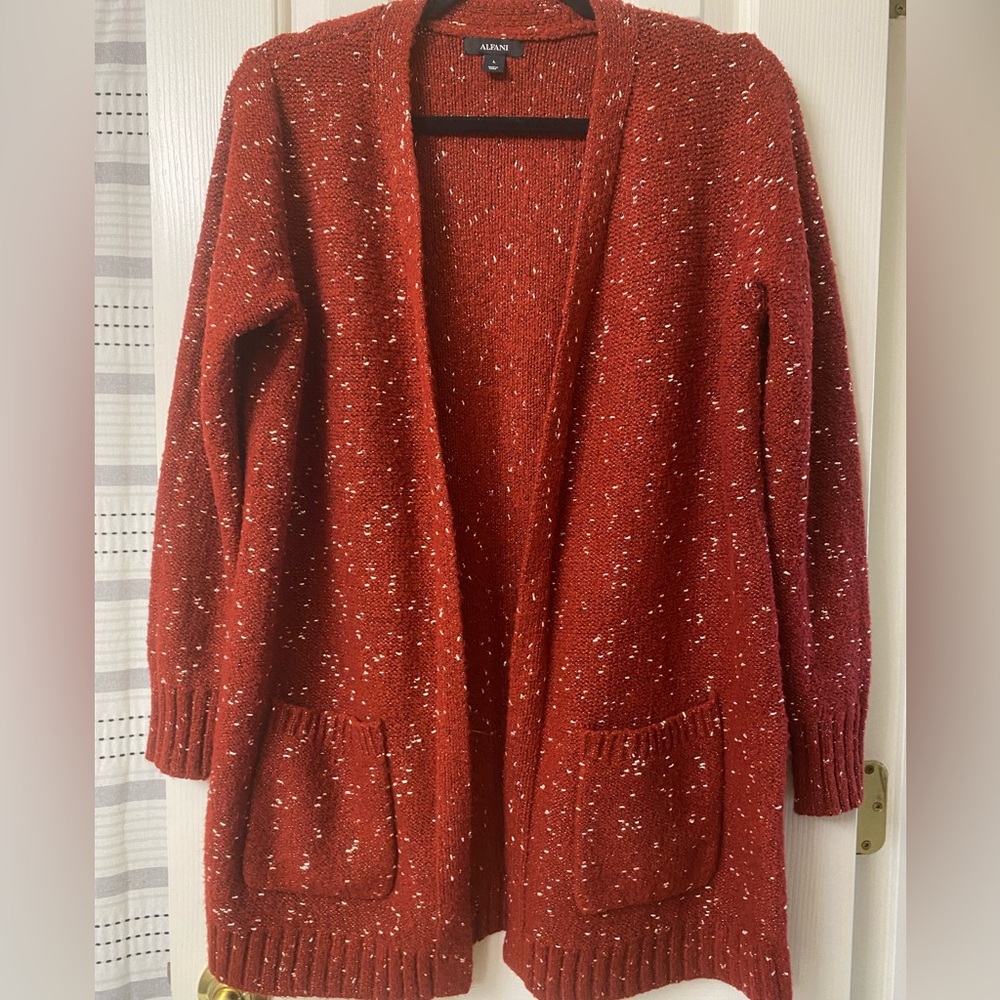 Alfani Speckled Shimmering Cardigan Size Large - Picture 15 of 16
